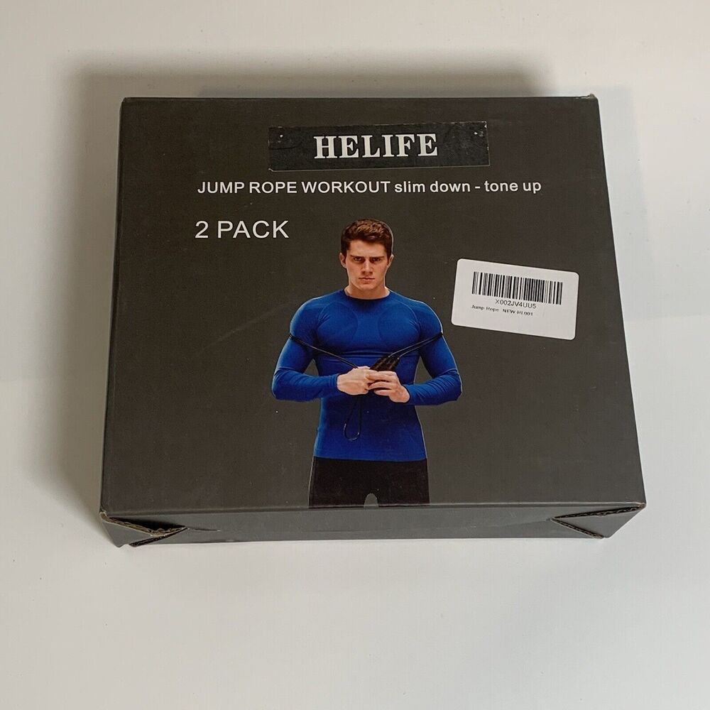 HELIFE Jump Rope 2 Pack Red and Blue - Adjustable For Cardio And Endurance Train